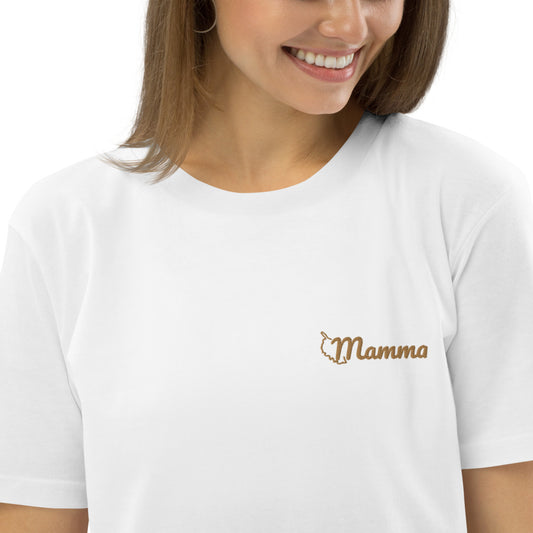 T-shirt unisexe en coton bio Mamma - Ochju Ochju Blanc / S Ochju T-shirt unisexe en coton bio Mamma