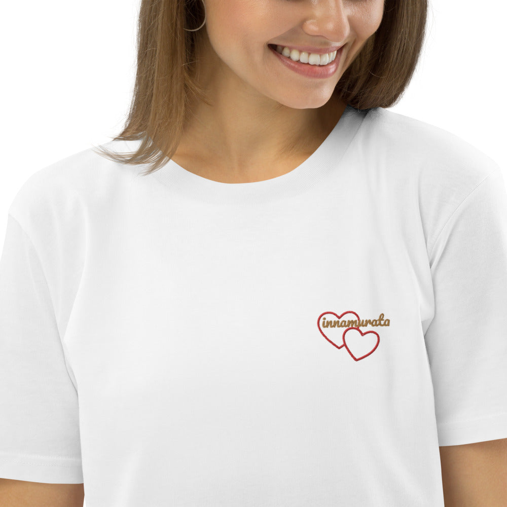 T-shirt unisexe en coton bio Innamurata (Amoureuse) - Ochju Ochju Blanc / S Ochju T-shirt unisexe en coton bio Innamurata (Amoureuse)