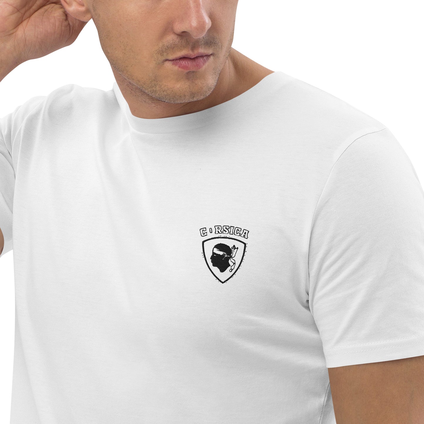 T-shirt unisexe en coton bio Blason Corsica - Ochju Ochju Blanc / S Ochju T-shirt unisexe en coton bio Blason Corsica