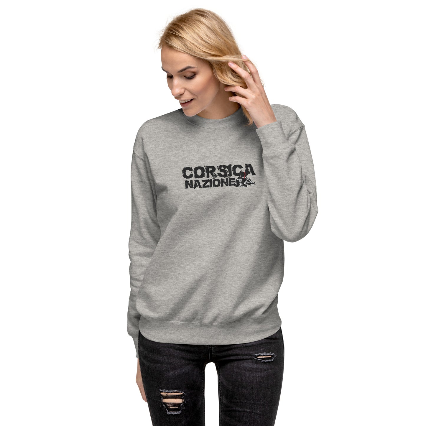 Sweatshirt premium Brodé Corsica Nazione