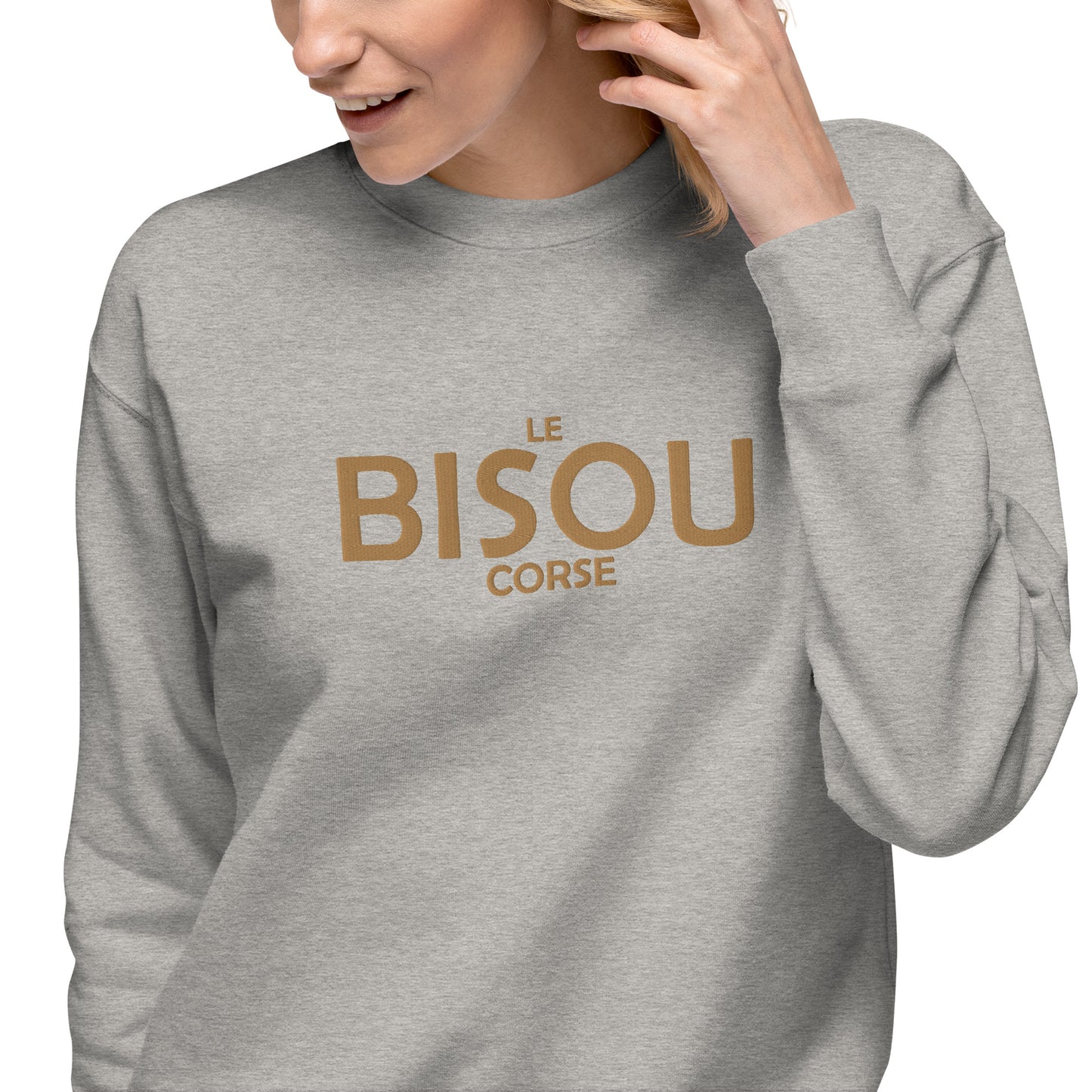 Sweatshirt premium Brodé Le Bisou Corse