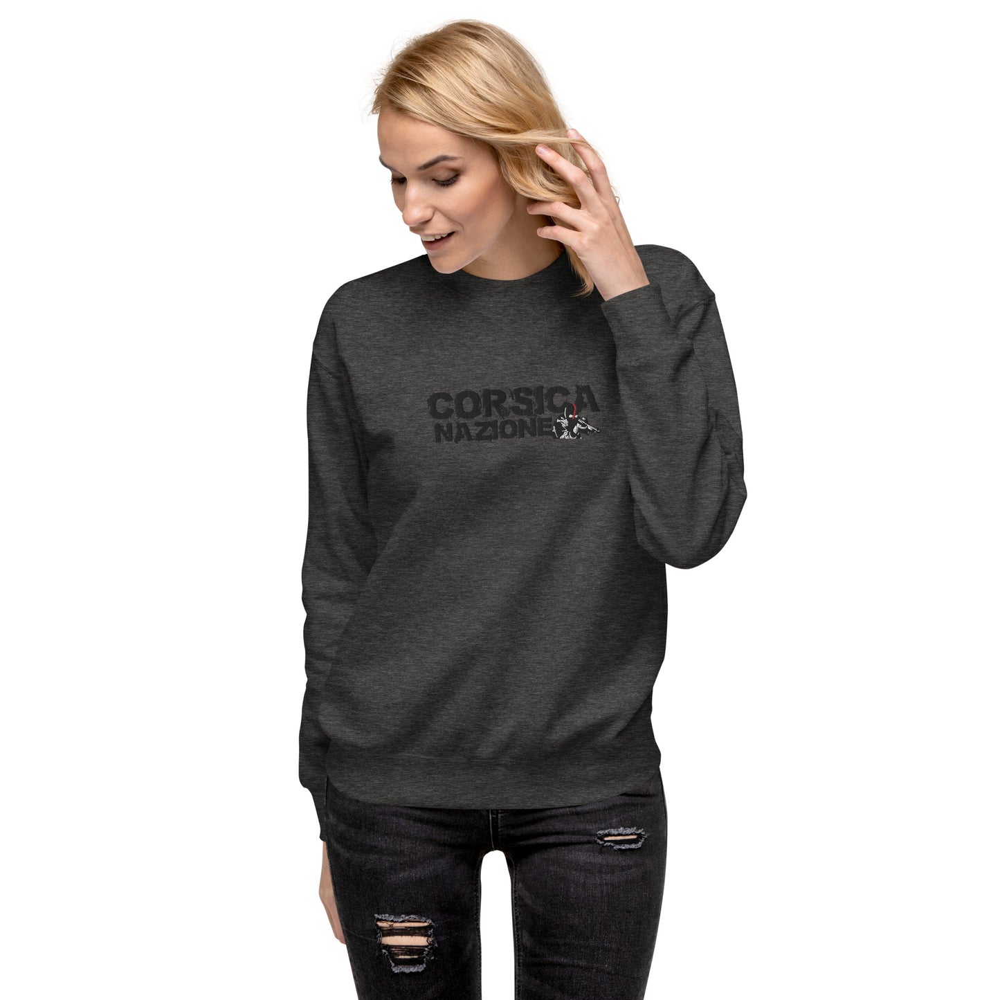 Sweatshirt premium Brodé Corsica Nazione