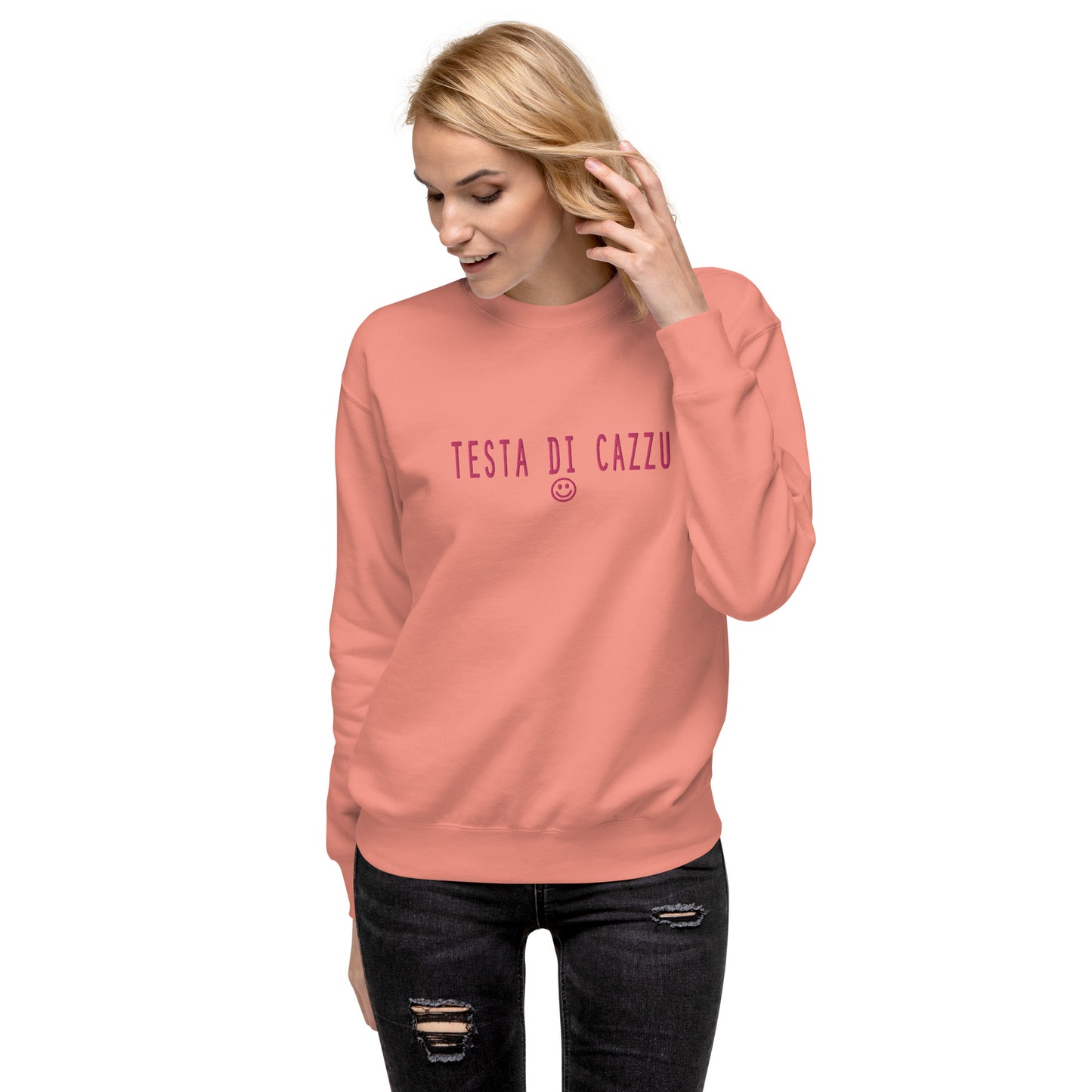 Sweatshirt premium Brodé Testa di Cazzu