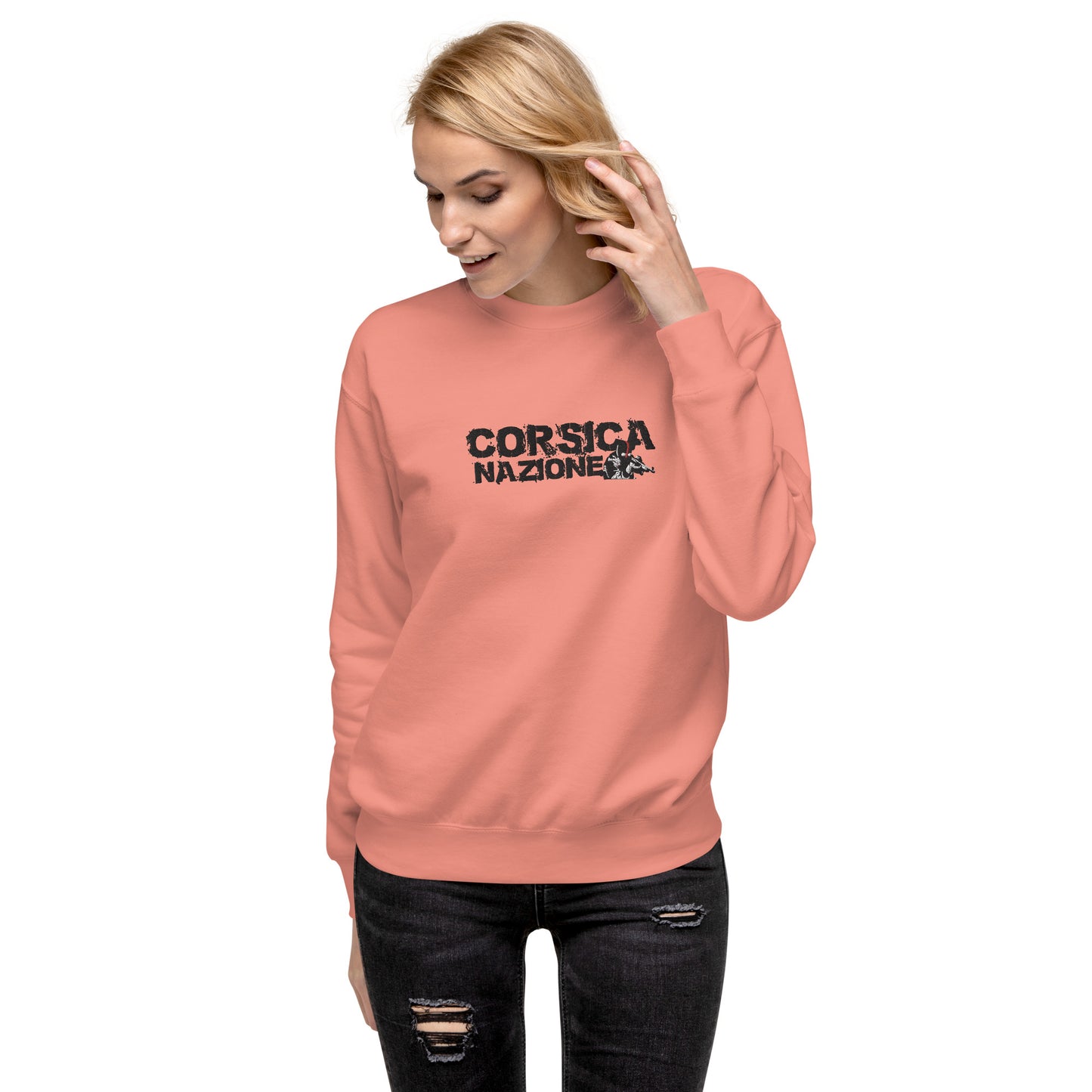 Sweatshirt premium Brodé Corsica Nazione