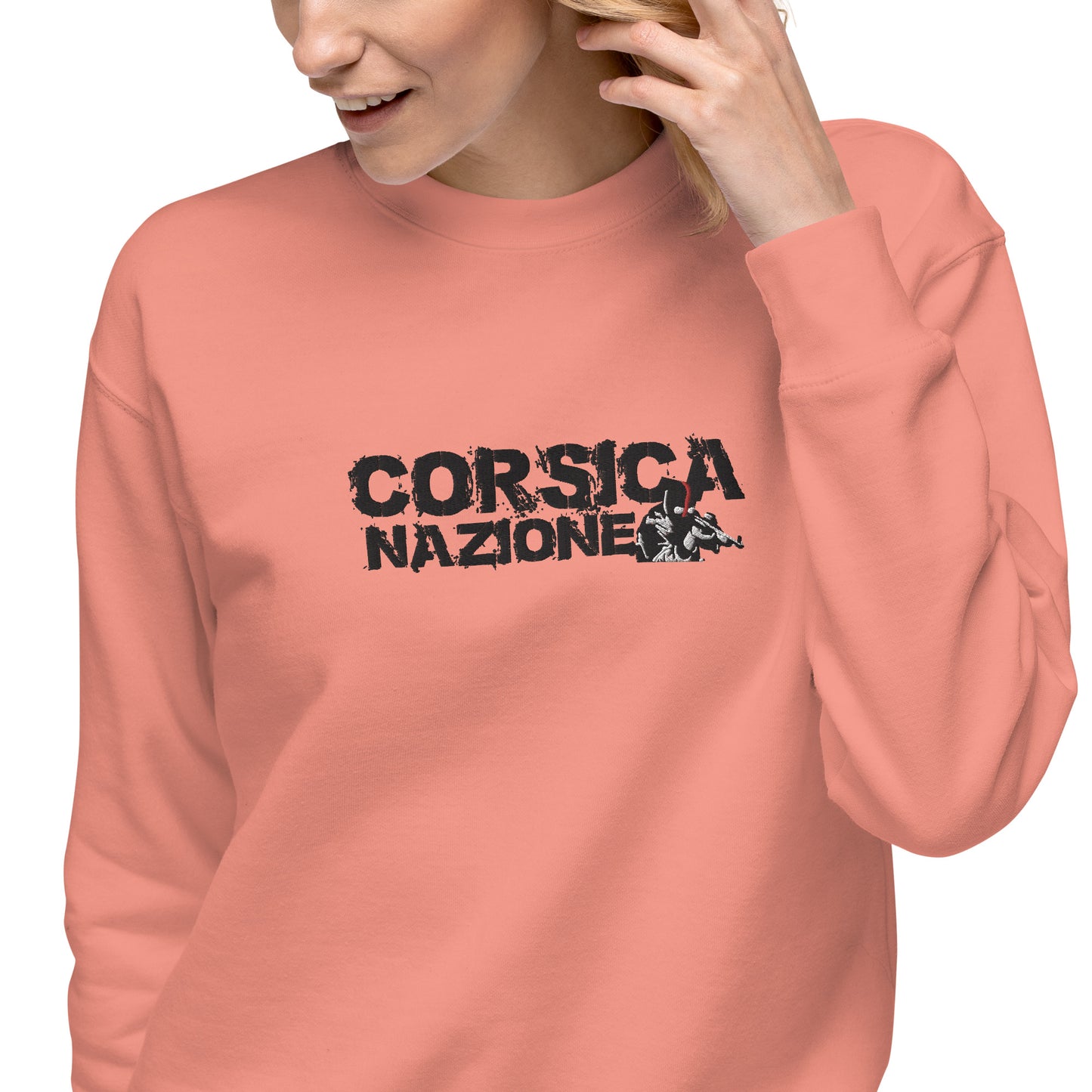 Sweatshirt premium Brodé Corsica Nazione