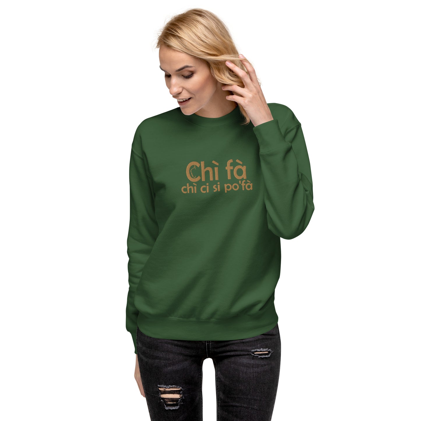 Sweatshirt premium Brodé Chi Fà