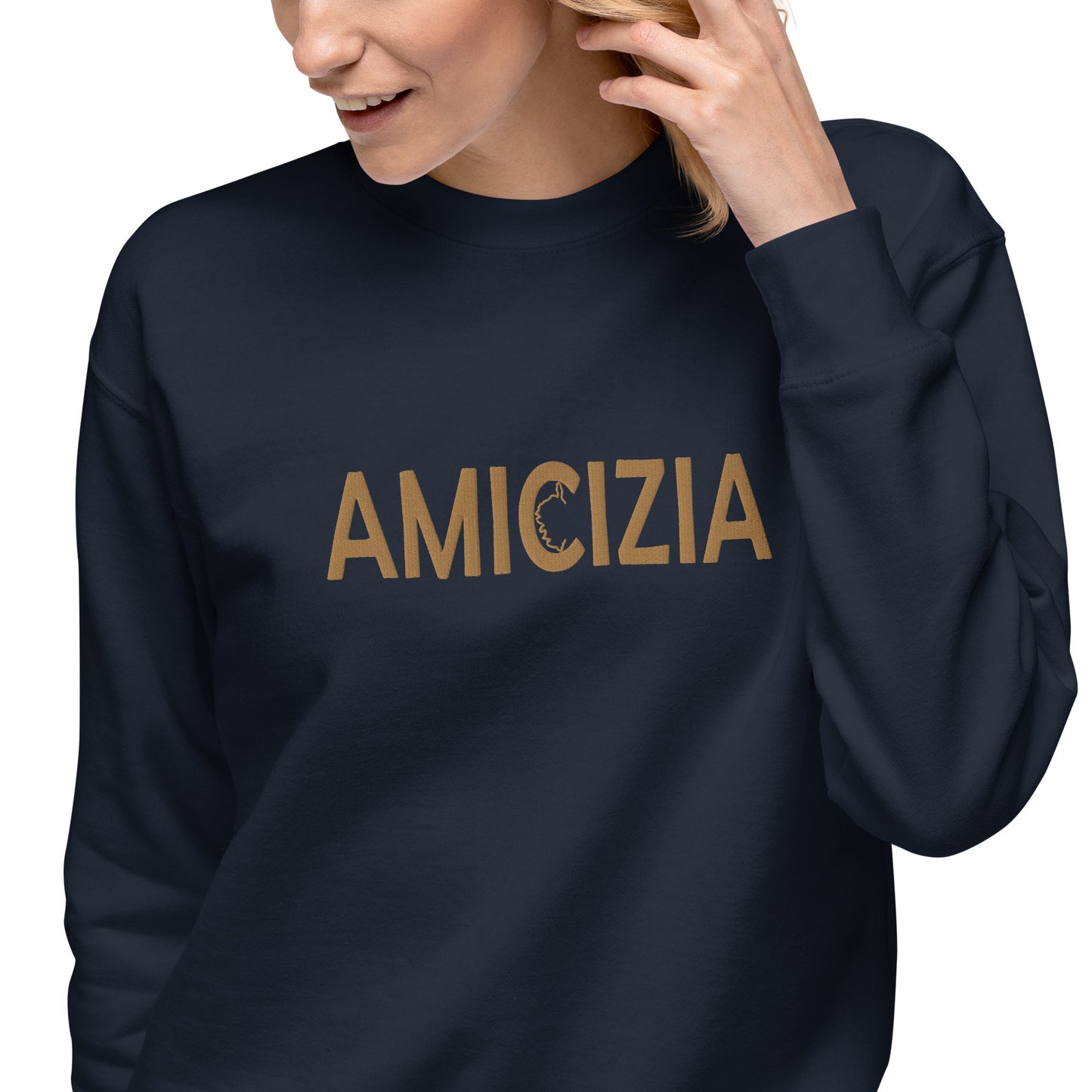 Sweatshirt premium Brodé Amicizia