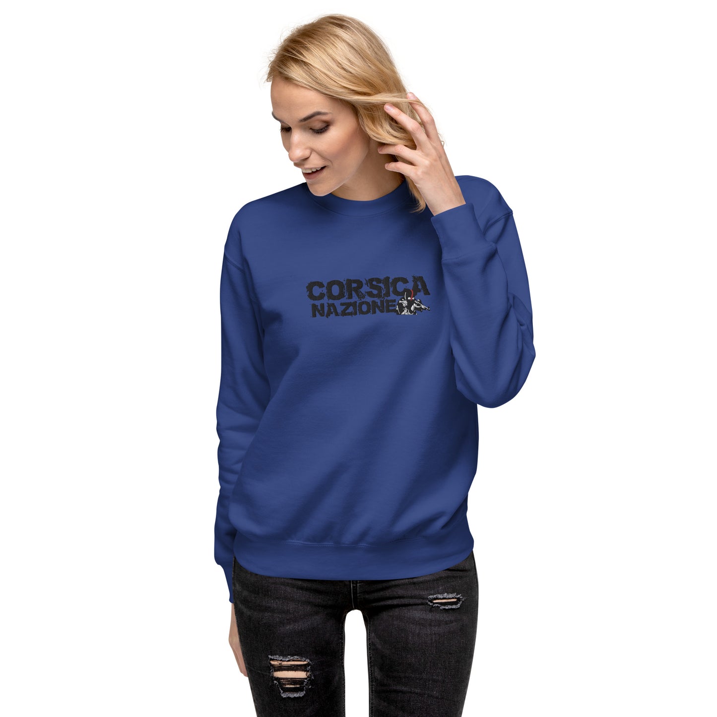 Sweatshirt premium Brodé Corsica Nazione