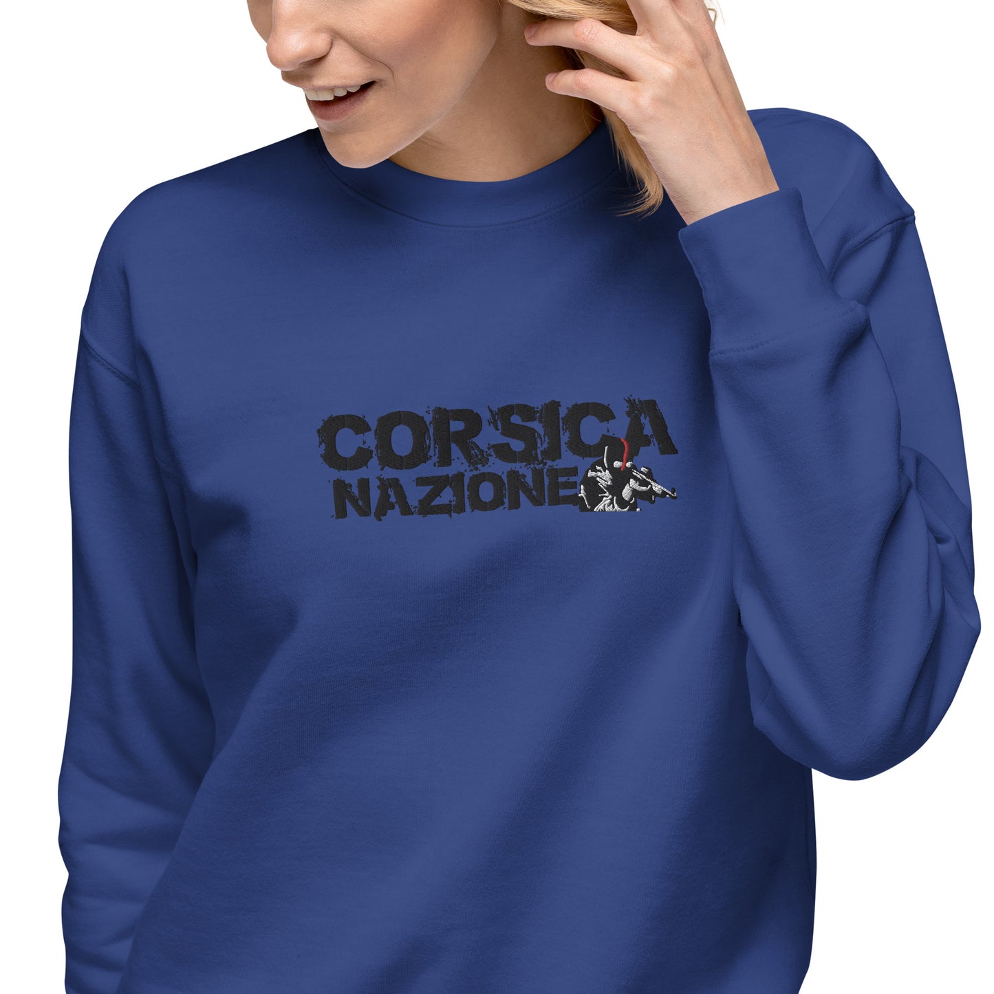 Sweatshirt premium Brodé Corsica Nazione