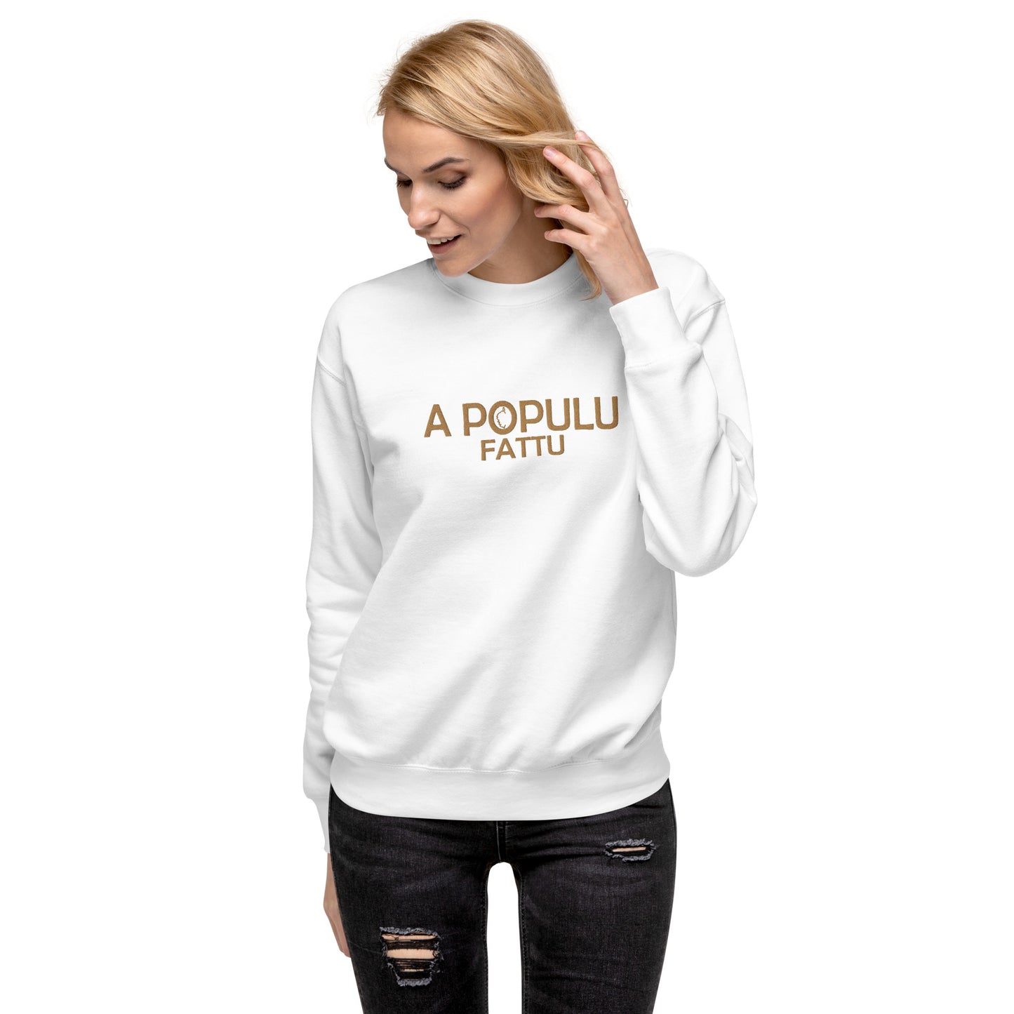 Sweatshirt premium Brodé A Populu Fattu