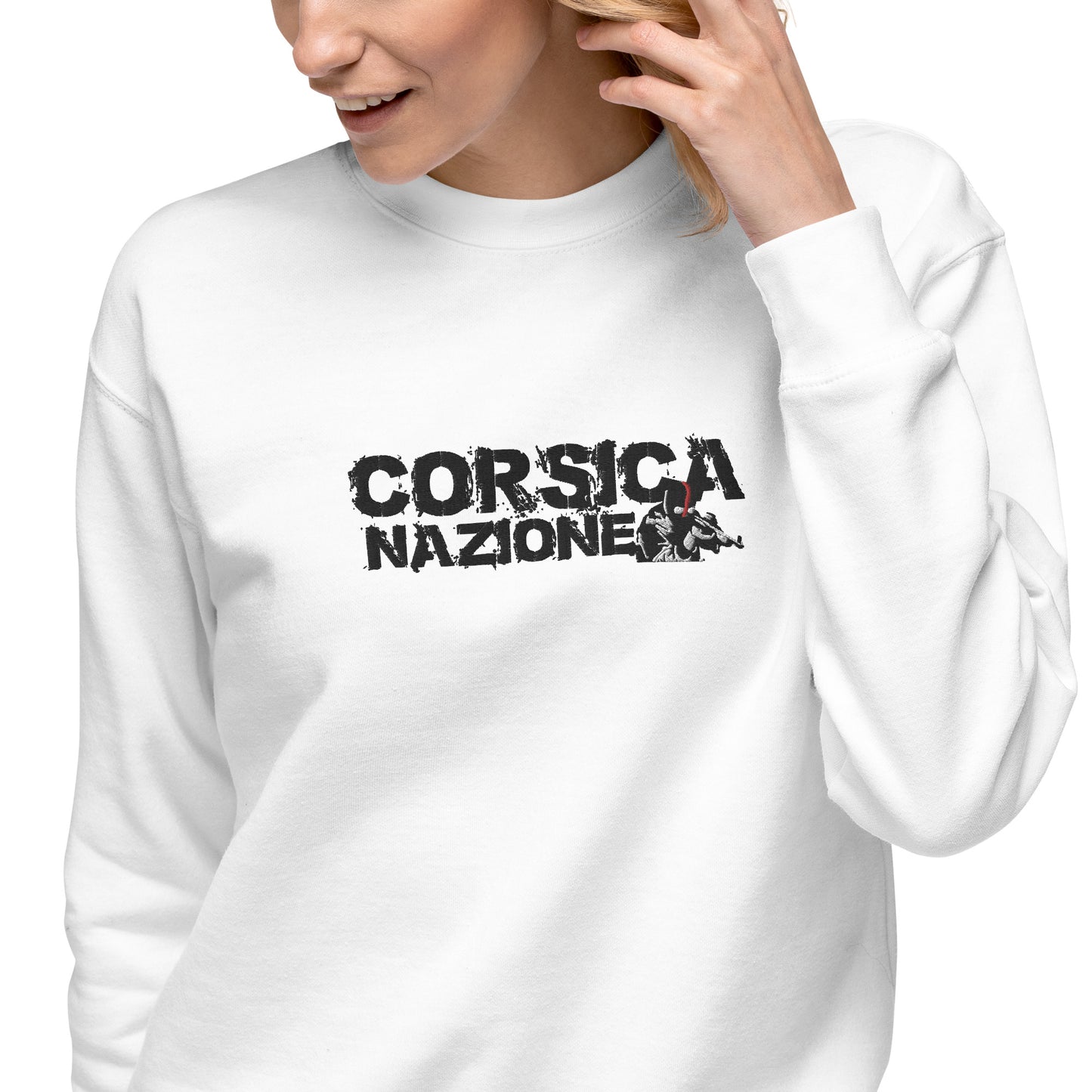 Sweatshirt premium Brodé Corsica Nazione