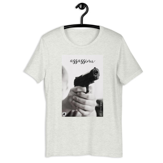 T-shirt Unisexe Assassinu ! - Ochju Ochju Gris Pinchard / S Ochju Souvenirs de Corse T-shirt Unisexe Assassinu !