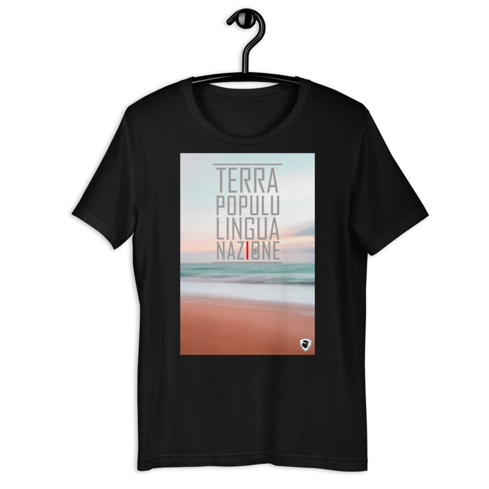T-shirt Unisexe Terra, Populu, Lingua, Nazione