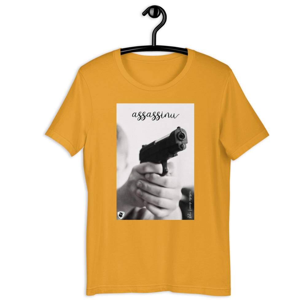 T-shirt Unisexe Assassinu ! - Ochju Ochju Moutarde / XS Ochju Souvenirs de Corse T-shirt Unisexe Assassinu !