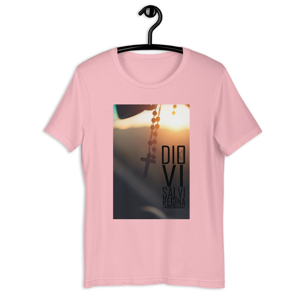 T-shirt Unisexe Dio Vi Salvi Regina - Ochju Ochju Rose / S Ochju Souvenirs de Corse T-shirt Unisexe Dio Vi Salvi Regina