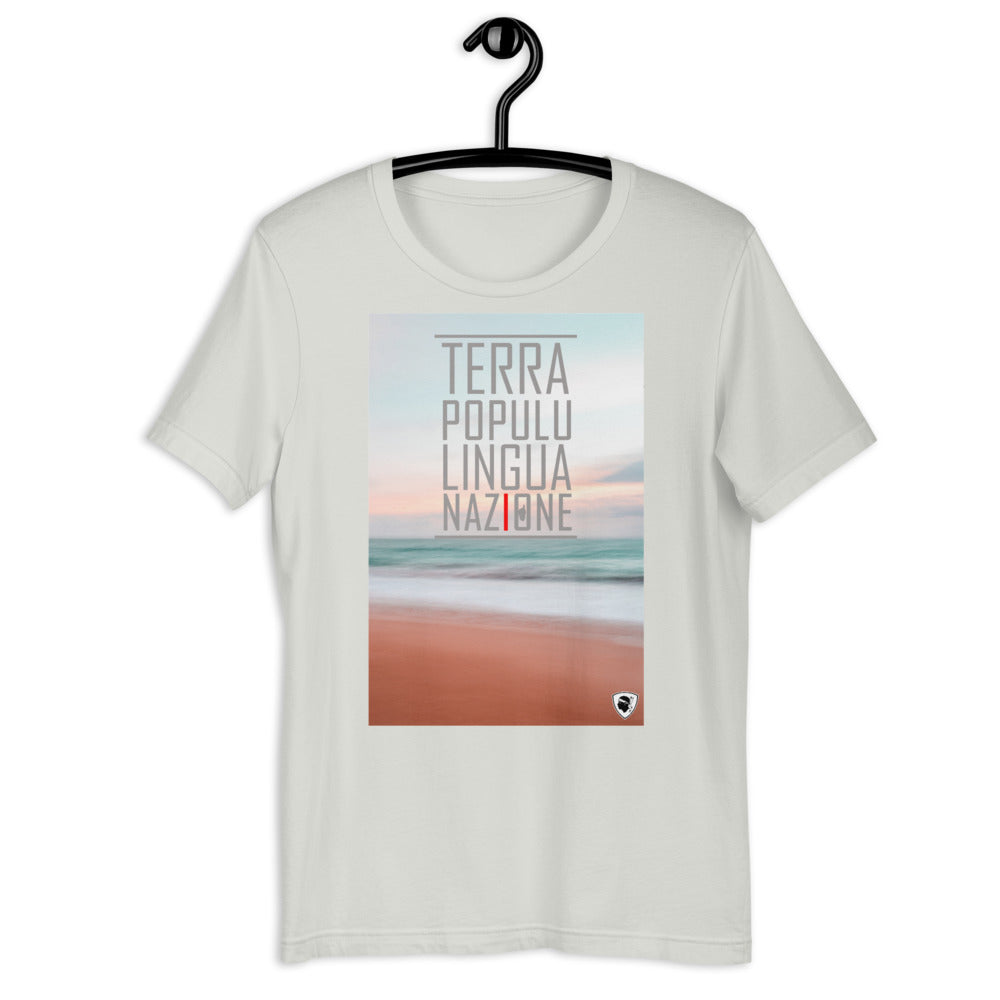T-shirt Unisexe Terra, Populu, Lingua, Nazione