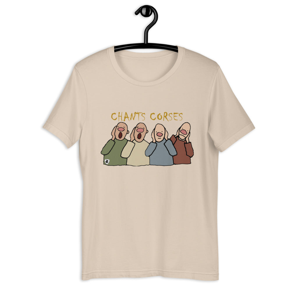 T-shirt Unisexe Chants Corses. - Ochju Ochju Crème Pâle / XS Ochju Souvenirs de Corse T-shirt Unisexe Chants Corses.