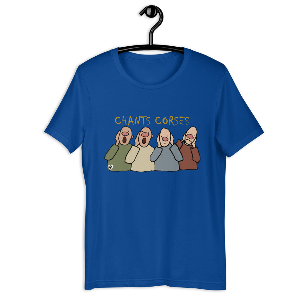 T-shirt Unisexe Chants Corses. - Ochju Ochju Bleu Roi Foncé / S Ochju Souvenirs de Corse T-shirt Unisexe Chants Corses.