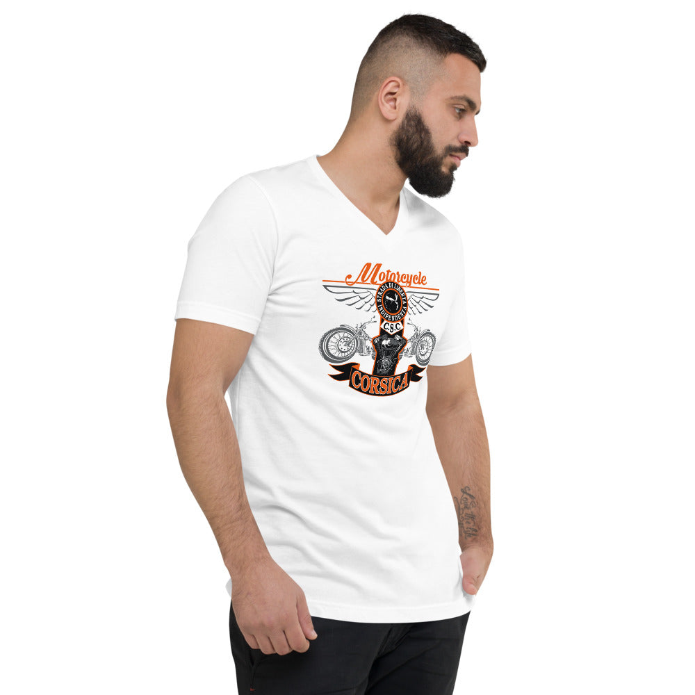 T-shirt Unisexe Motorcycle Corsica Col V