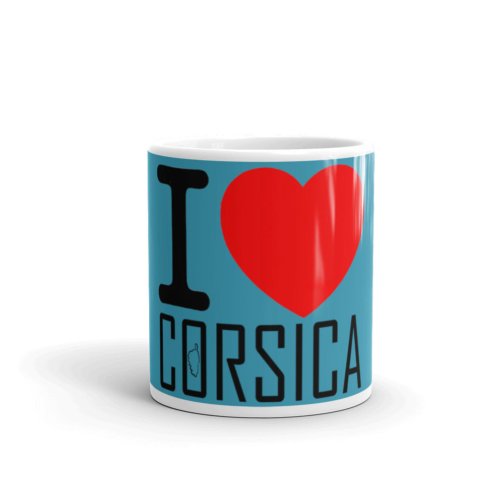 Mug I Love Corsica Blanc Brillant