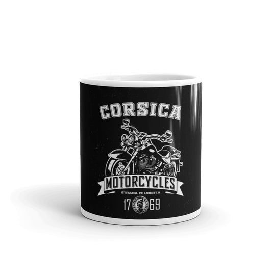 Mug Corsica Motorcycle Blanc Brillant