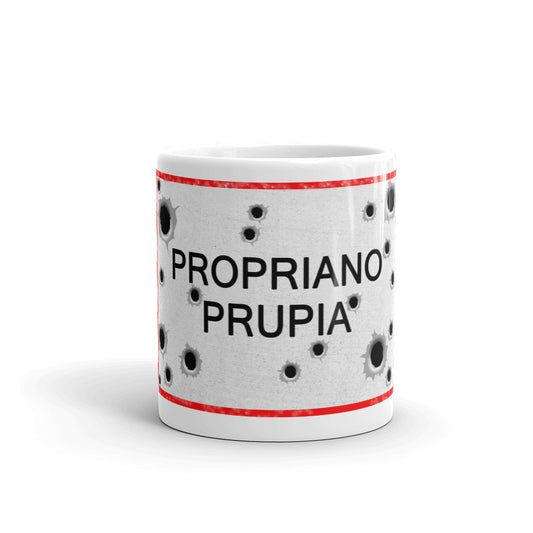 Mug Panneau Propriano/Prupia - Ochju Ochju Ochju Souvenirs de Corse Mug Panneau Propriano/Prupia