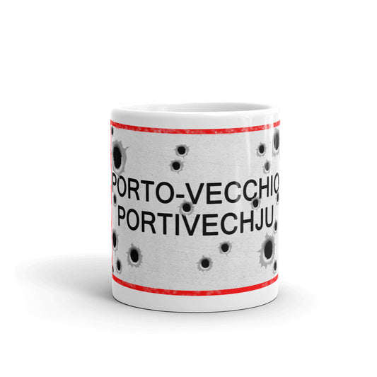Mug Panneau Porto-Vecchio - Ochju Ochju Ochju Souvenirs de Corse Mug Panneau Porto-Vecchio