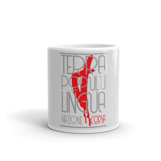 Mug Blanc Brillant Nazione Corsa