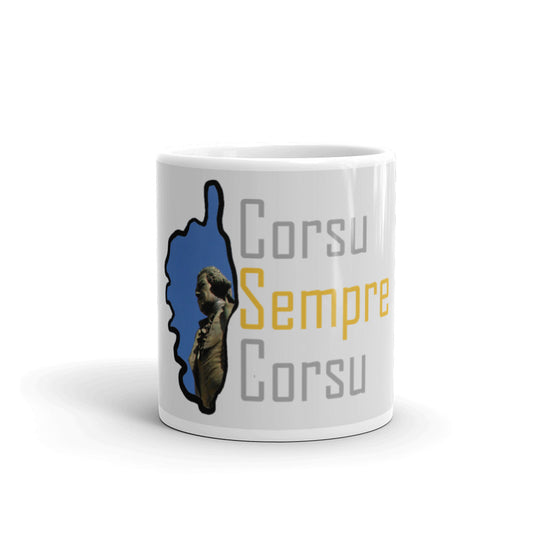 Mug Blanc Brillant Corsu Sempre Corsu