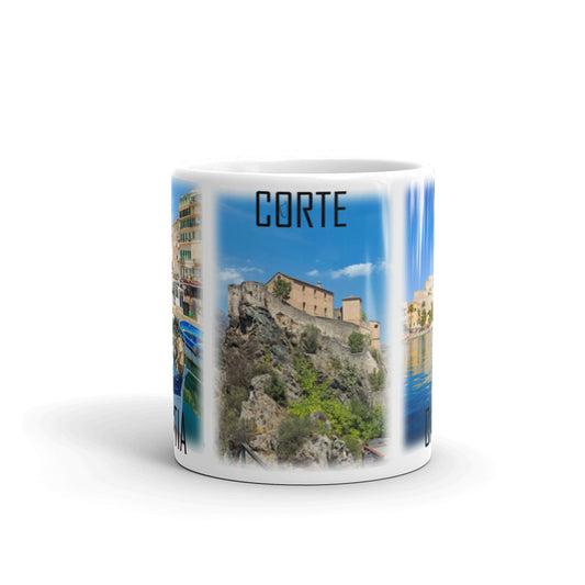 Mug Blanc Brillant Bastia, Corte & Calvi