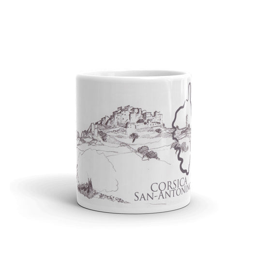 Mug Blanc Brillant San Antonino Corsica