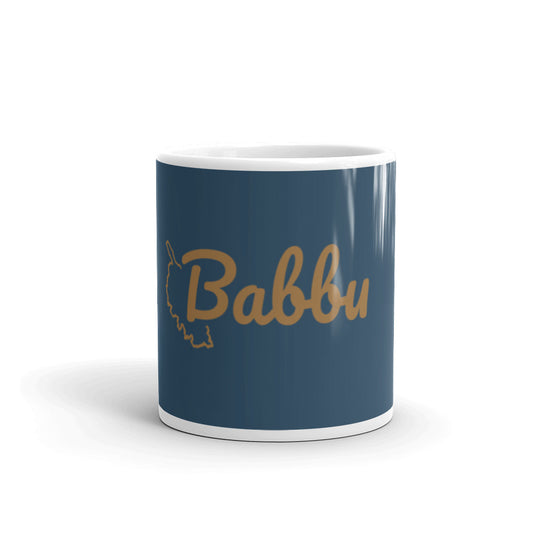 Mug Blanc Brillant Babbu (Papa) - Ochju Ochju Ochju Mug Blanc Brillant Babbu (Papa)