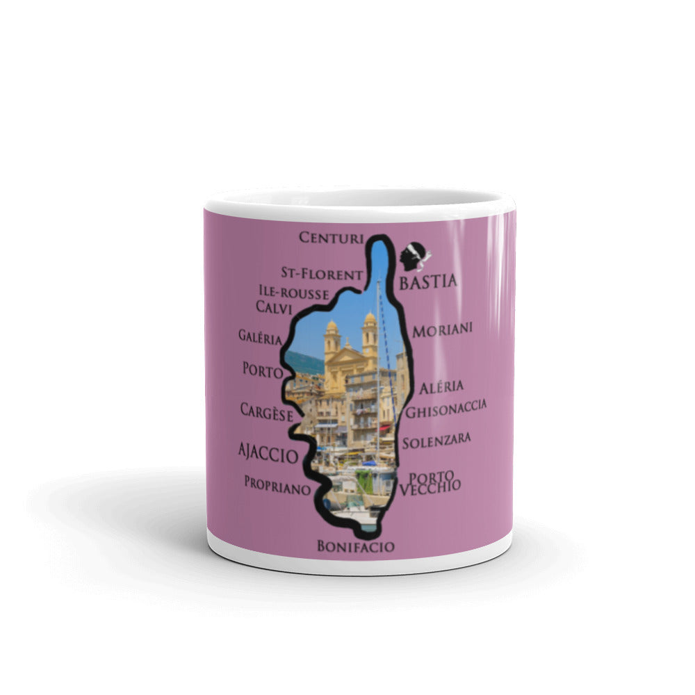 Mug Blanc Brillant Bastia Villes Corses - Ochju Ochju Ochju Mug Blanc Brillant Bastia Villes Corses