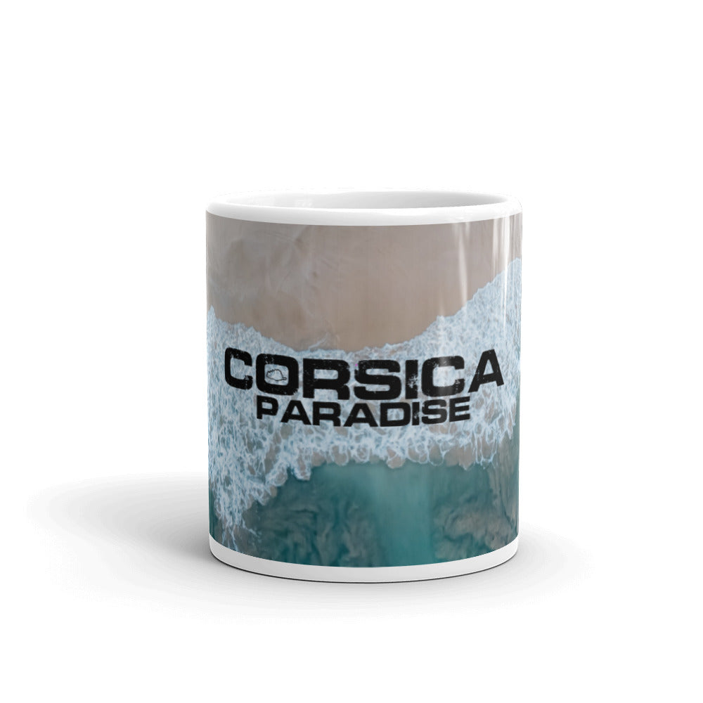 Mug Blanc Brillant Corsica Paradise - Ochju Ochju Ochju Mug Blanc Brillant Corsica Paradise