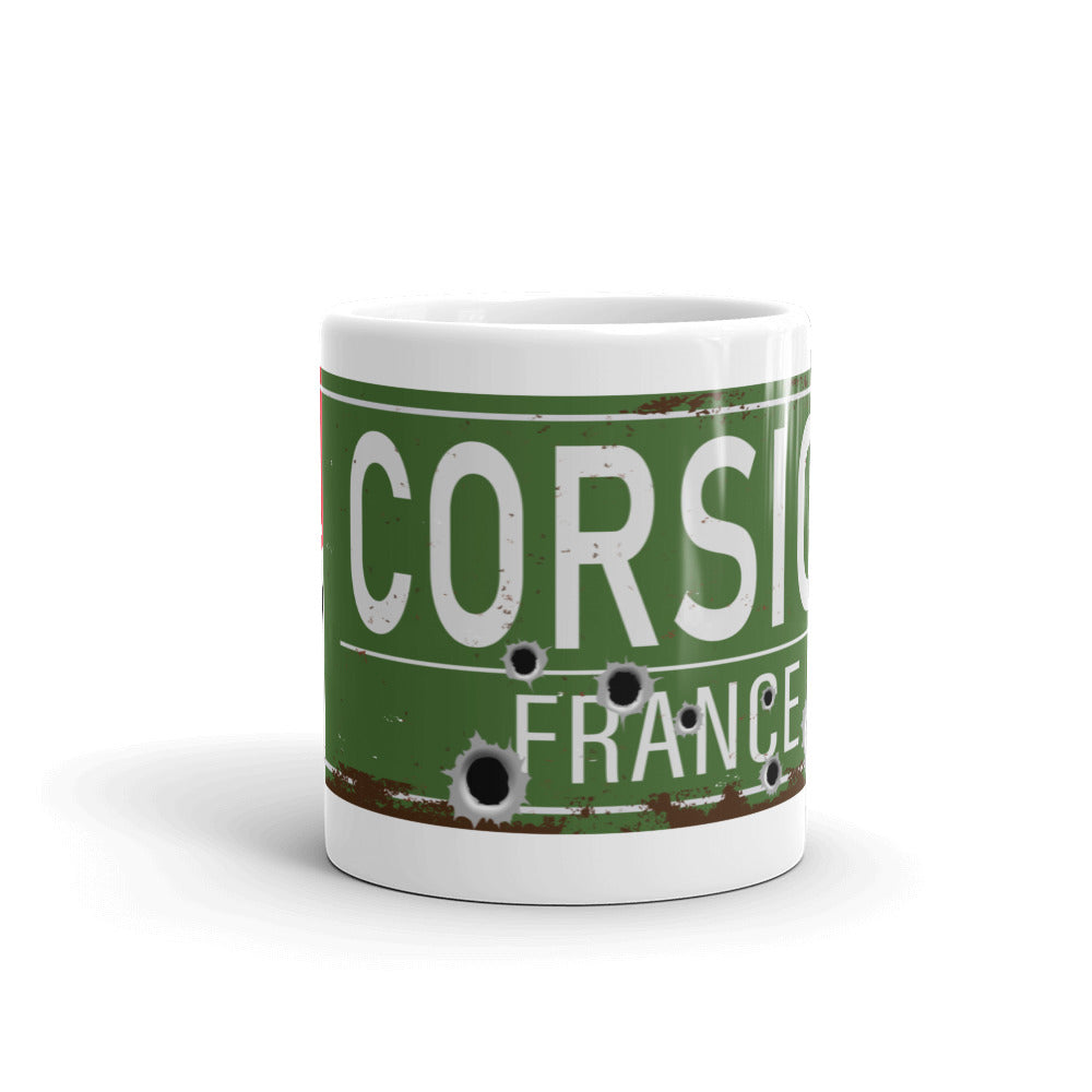 Mug Blanc Brillant Plaque Corsica - Ochju Ochju Ochju Mug Blanc Brillant Plaque Corsica