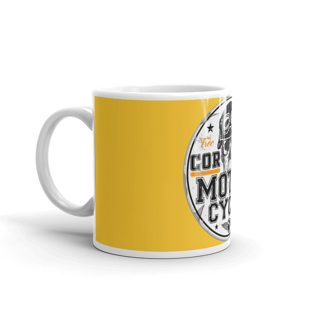 Mug Motorcycle Corsica Blanc Brillant