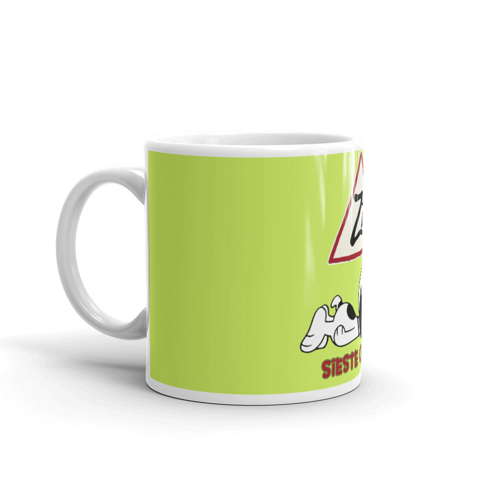 Mug Blanc Brillant Sieste Corse - Ochju Ochju Ochju Mug Blanc Brillant Sieste Corse