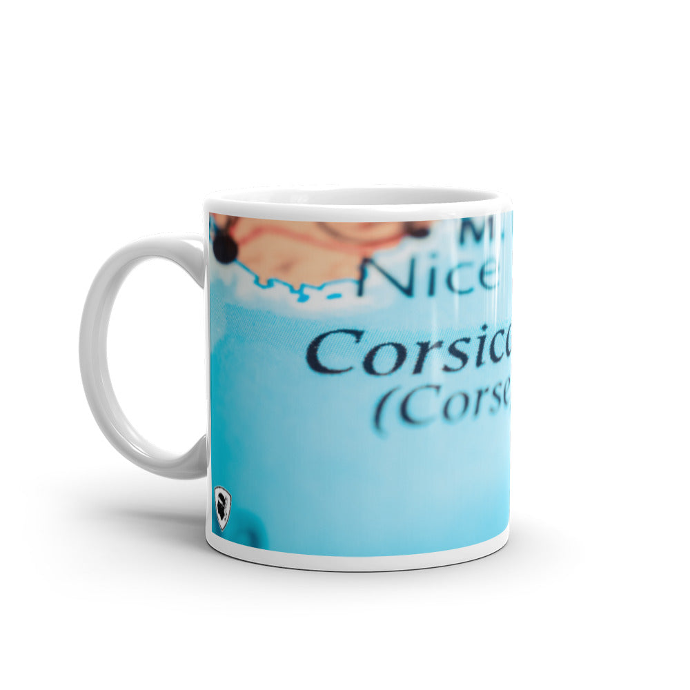 Mug Blanc Brillant Carte Corse - Ochju Ochju Ochju Mug Blanc Brillant Carte Corse