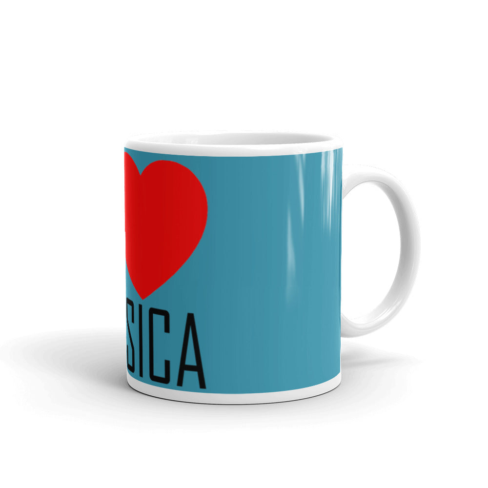 Mug I Love Corsica Blanc Brillant