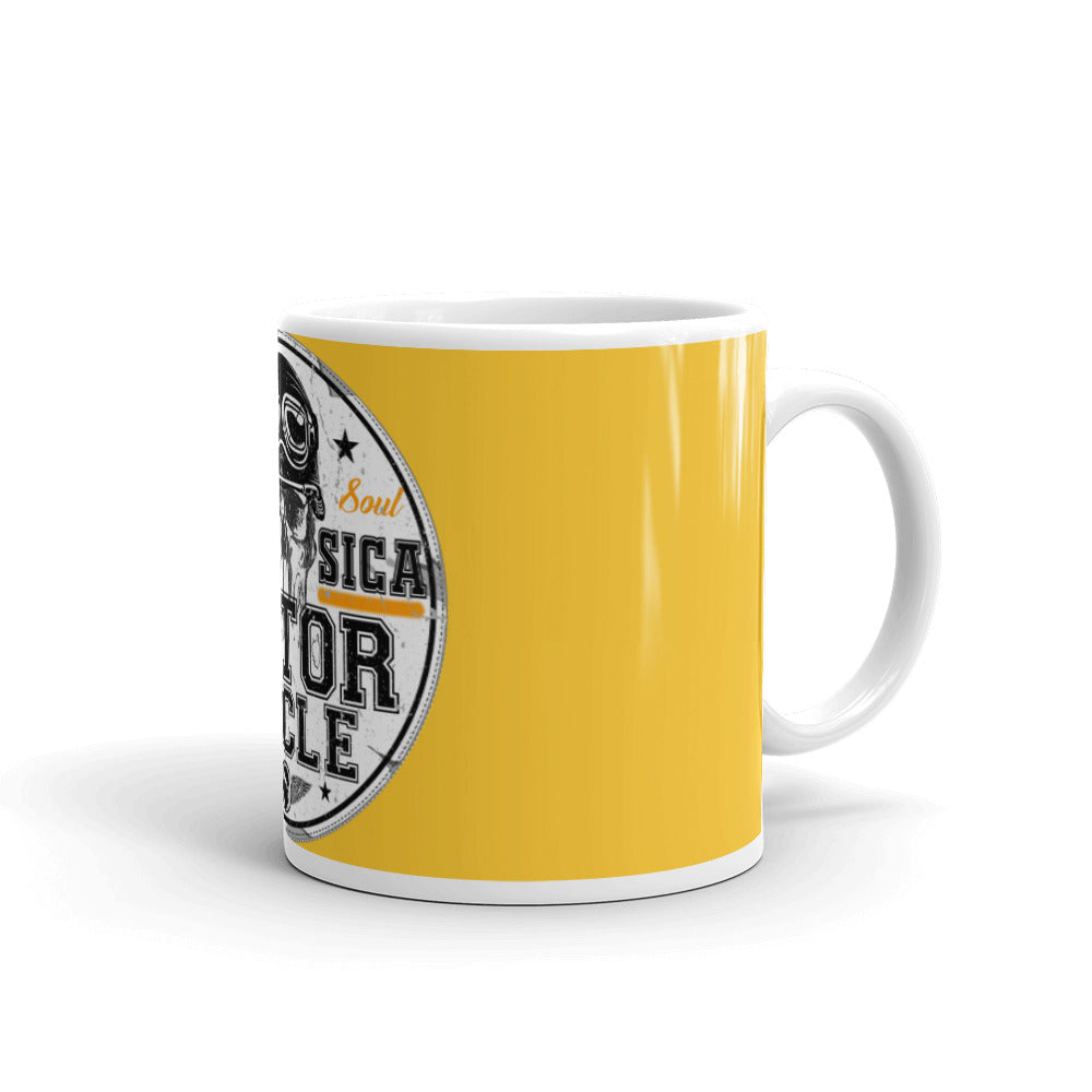 Mug Motorcycle Corsica Blanc Brillant