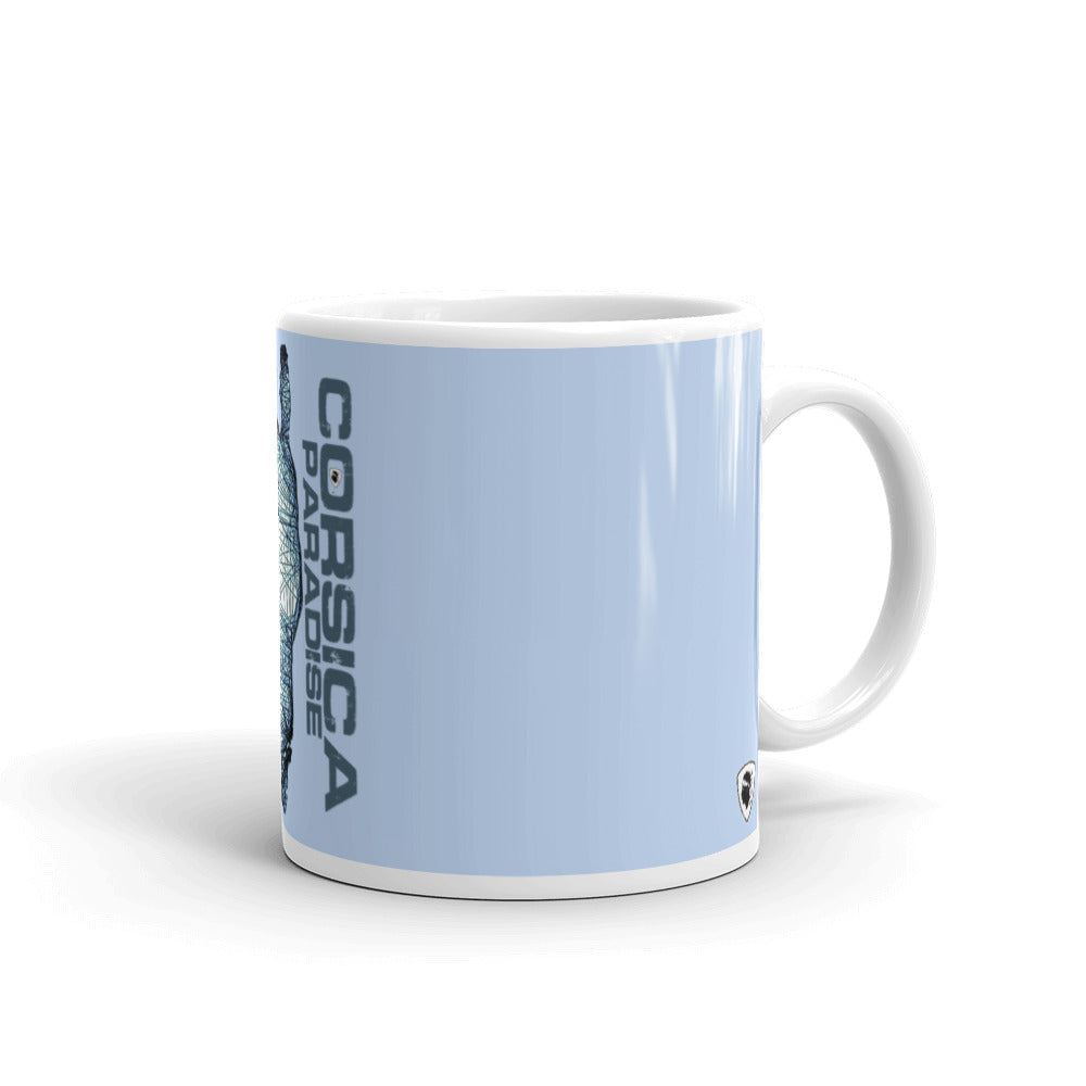 Mug Blanc Brillant Corsica Paradise - Ochju Ochju 11 oz Ochju Mug Blanc Brillant Corsica Paradise