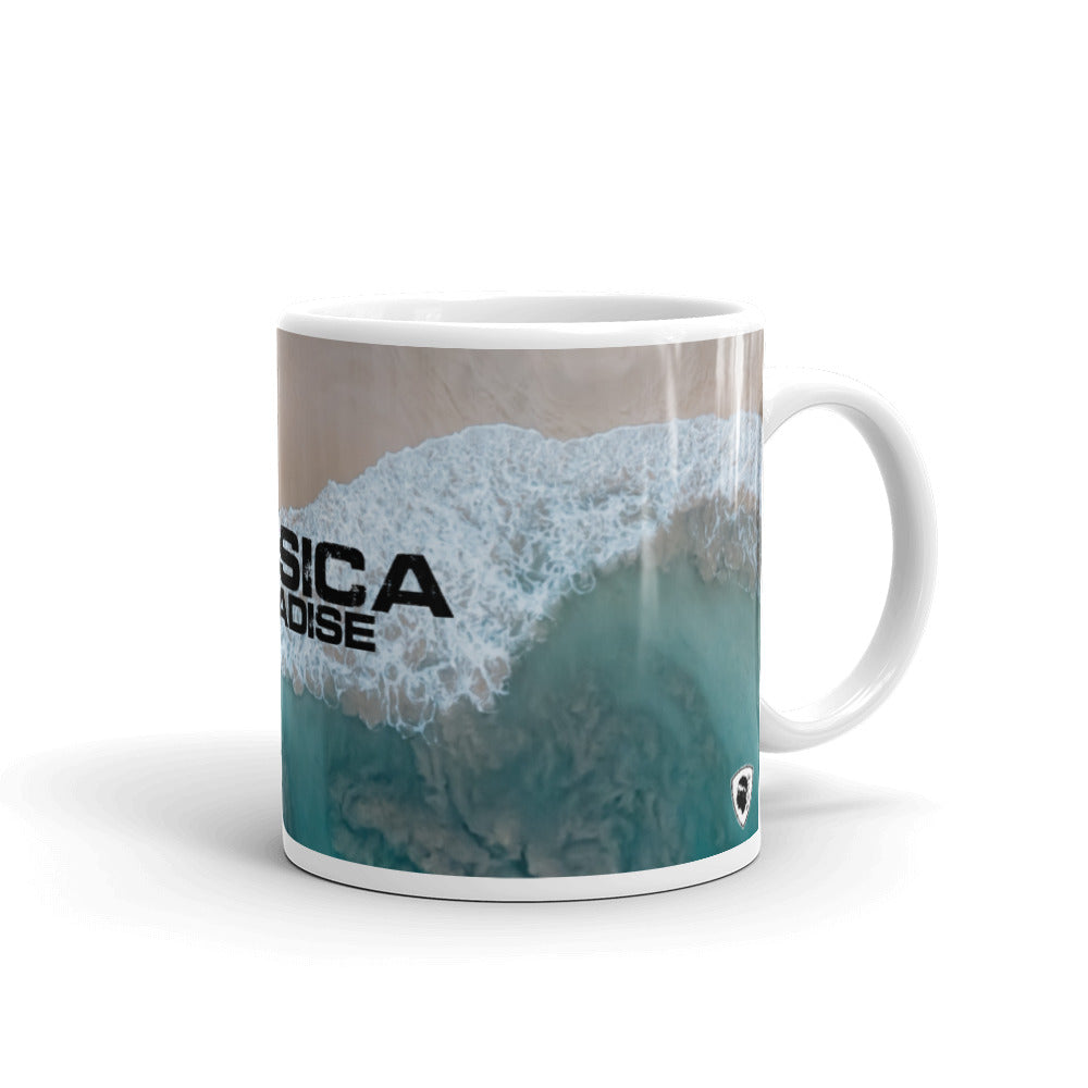 Mug Blanc Brillant Corsica Paradise - Ochju Ochju 11 oz Ochju Mug Blanc Brillant Corsica Paradise