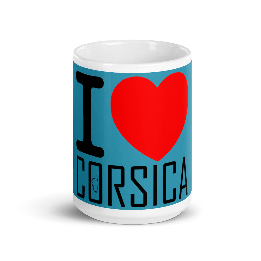 Mug I Love Corsica Blanc Brillant