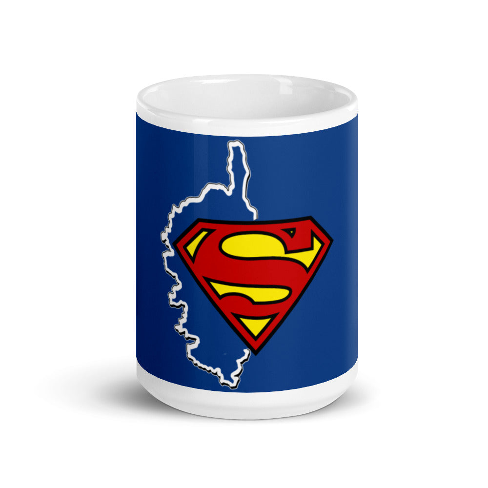 Mug Blanc Brillant Superman Corsica - Ochju Ochju Ochju Mug Blanc Brillant Superman Corsica