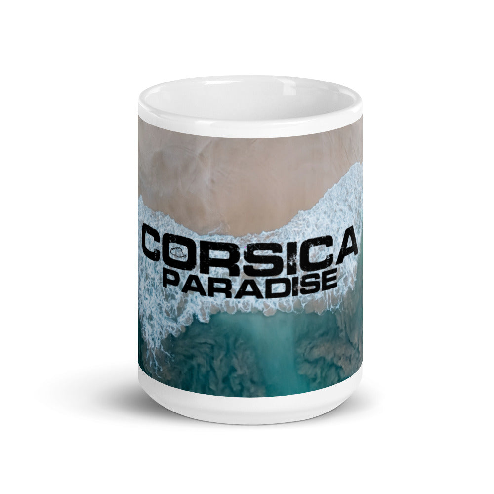 Mug Blanc Brillant Corsica Paradise - Ochju Ochju Ochju Mug Blanc Brillant Corsica Paradise