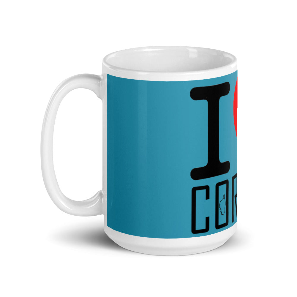 Mug I Love Corsica Blanc Brillant