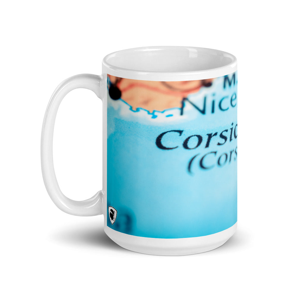 Mug Blanc Brillant Carte Corse - Ochju Ochju Ochju Mug Blanc Brillant Carte Corse