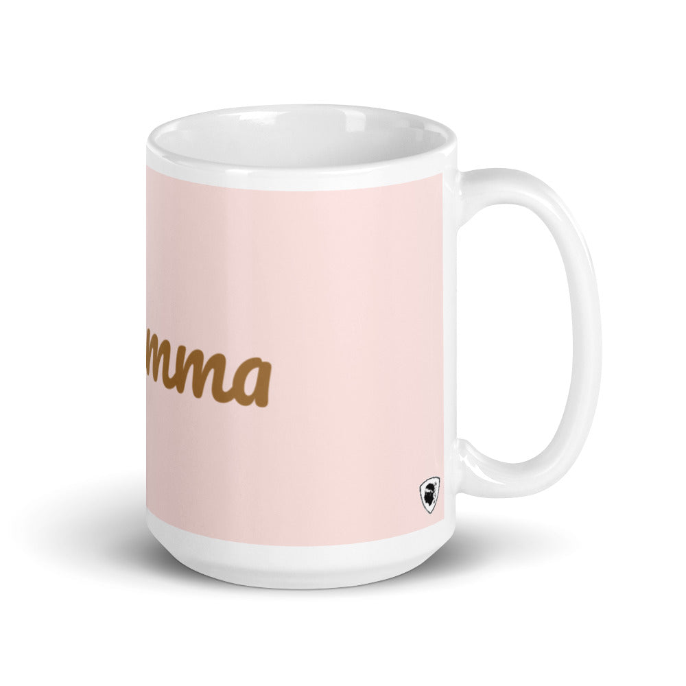 Mug Blanc Brillant Mamma (Maman) - Ochju Ochju 15 oz Ochju Mug Blanc Brillant Mamma (Maman)