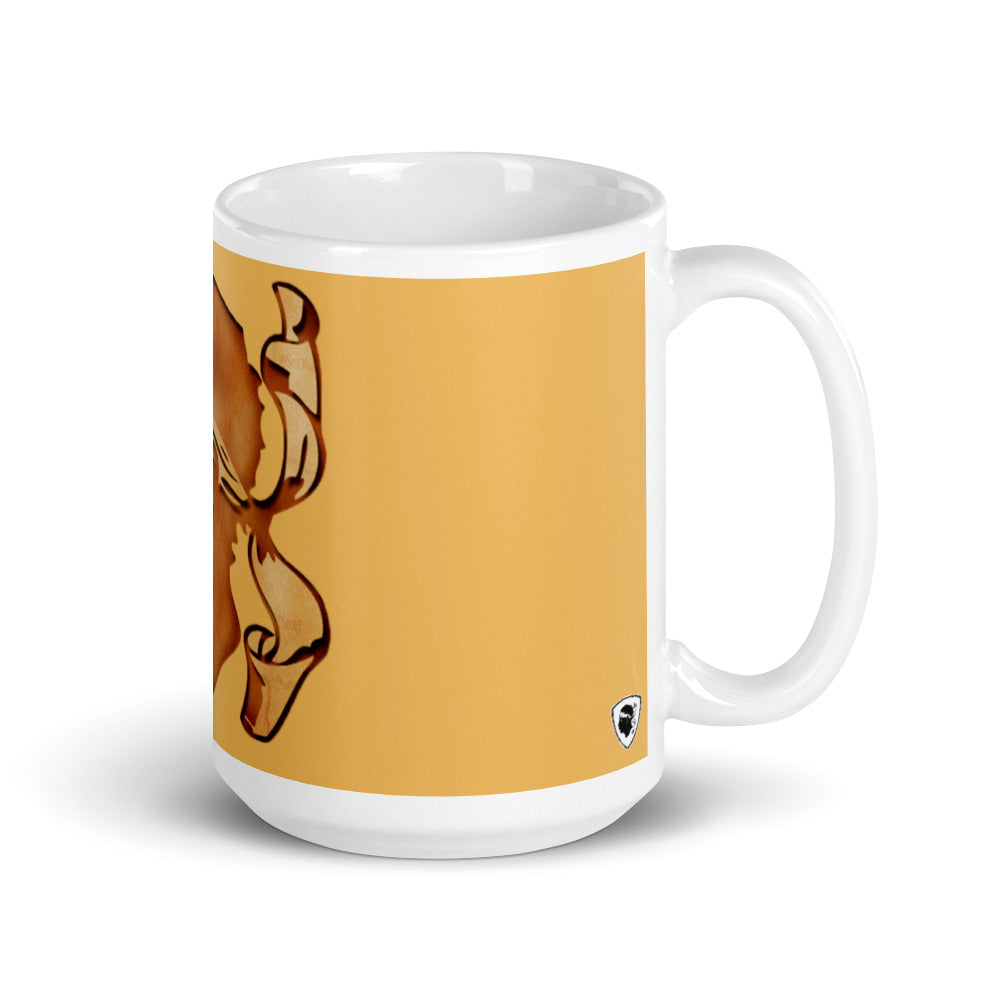 Mug Blanc Brillant Tête de Maure - Ochju Ochju 15 oz Ochju Mug Blanc Brillant Tête de Maure