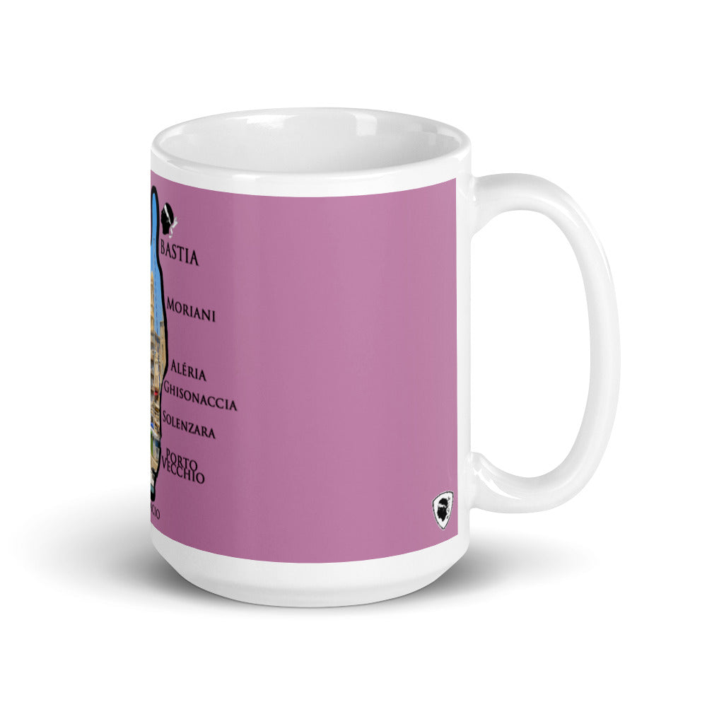 Mug Blanc Brillant Bastia Villes Corses - Ochju Ochju 15 oz Ochju Mug Blanc Brillant Bastia Villes Corses